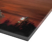 Red Sky for Space Shuttle Atlantis Start Schneidebrett (Ecke)