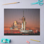 Red Sky for Space Shuttle Atlantis Start Seidenpapier (Basteln)
