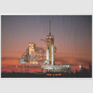 Red Sky for Space Shuttle Atlantis Start Seidenpapier