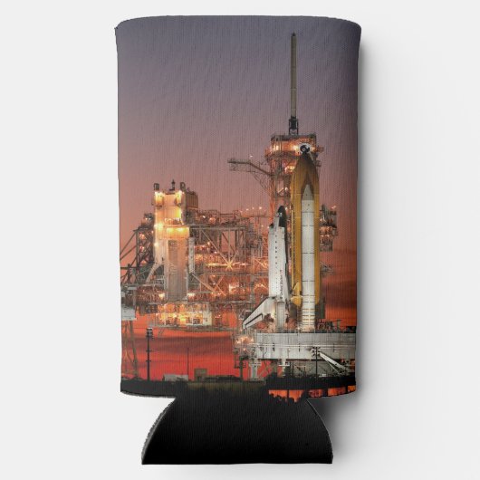 Red Sky for Space Shuttle Atlantis Start Selters Dosenkühler (Rückseite)