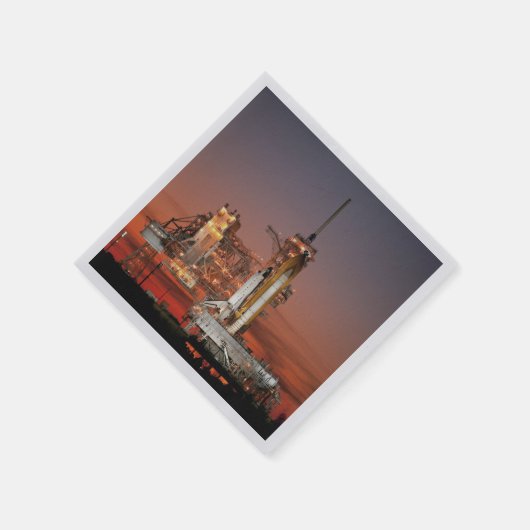 Red Sky for Space Shuttle Atlantis Start Serviette (Ecke)