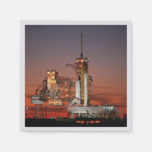 Red Sky for Space Shuttle Atlantis Start Serviette (Vorderseite)