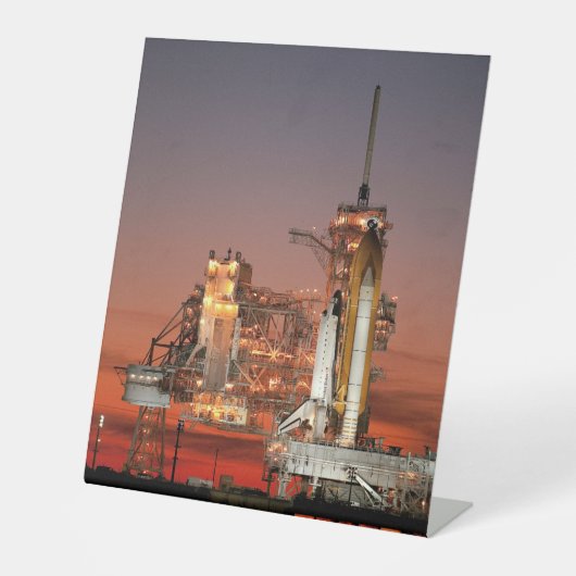 Red Sky for Space Shuttle Atlantis Start Sockelschild (Vorderseite)