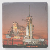 Red Sky for Space Shuttle Atlantis Start Steinuntersetzer (Vorderseite)