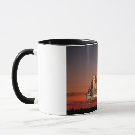 Red Sky for Space Shuttle Atlantis Start Tasse (Links)