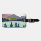 Red Sky Lake Landschaft Gepäckanhänger (Vorderseite horizontal)