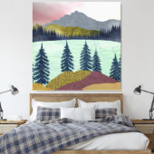 Red Sky Lake Landschaft Leinwanddruck (Insitu (Schlafzimmer))