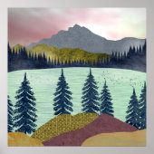 Red Sky Lake Landschaft Poster (Vorne)