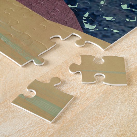 Red Sky Lake Landschaft Puzzle (Seite)