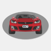 Red Sky Ovaler Aufkleber (Vorderseite)