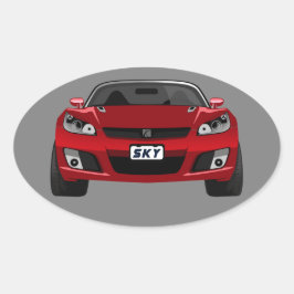 Red Sky Ovaler Aufkleber