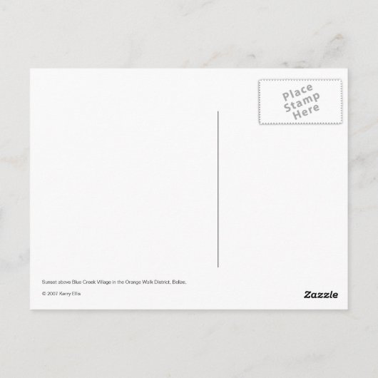 Red Sky Postcard Postkarte (Rückseite)