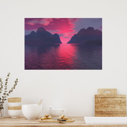 Red Sky Poster (Küche)