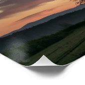 Red Sky Schöne Landschaft Poster (Ecke)
