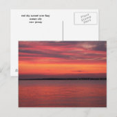 Red Sky Sunset über der Bucht Postkarte (Vorne/Hinten)