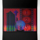 Red Sky Trifold Card Dreifach Gefaltete Karte (Innenseite Mitte)