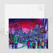 Red Sky über Belfast City Hall Postkarte (Vorne/Hinten)