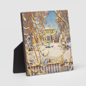 Red Sleigh House, Winter | Lawren Harris | Fotoplatte (Vorderseite)