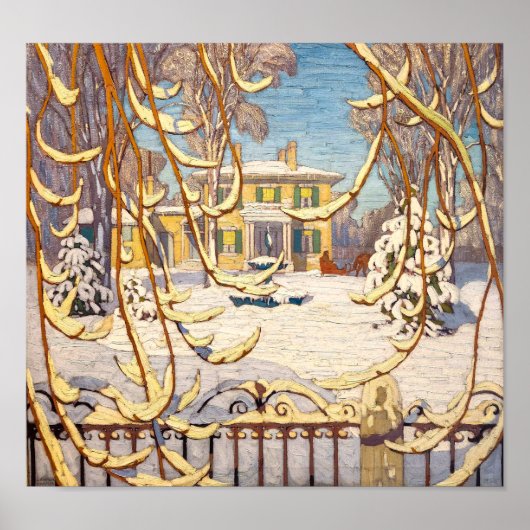 Red Sleigh House, Winter | Lawren Harris | Poster (Vorne)