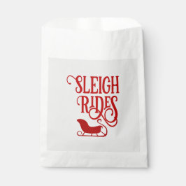 Red Sleigh Rides Holiday Geschenktütchen