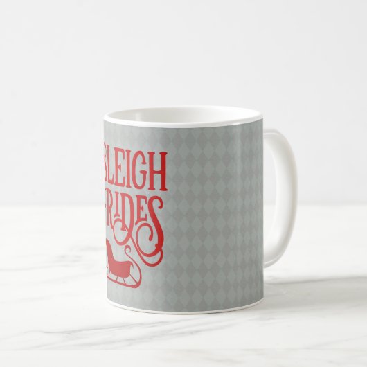 Red Sleigh Rides Holiday Kaffeetasse (VorderseiteRechts)