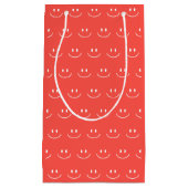 Red Smile Pattern Geschenktasche Kleine Geschenktüte (Vorderseite)