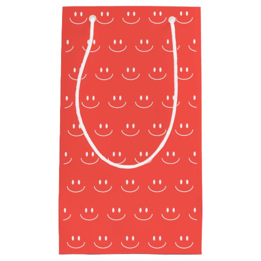 Red Smile Pattern Geschenktasche Kleine Geschenktüte (Vorderseite)