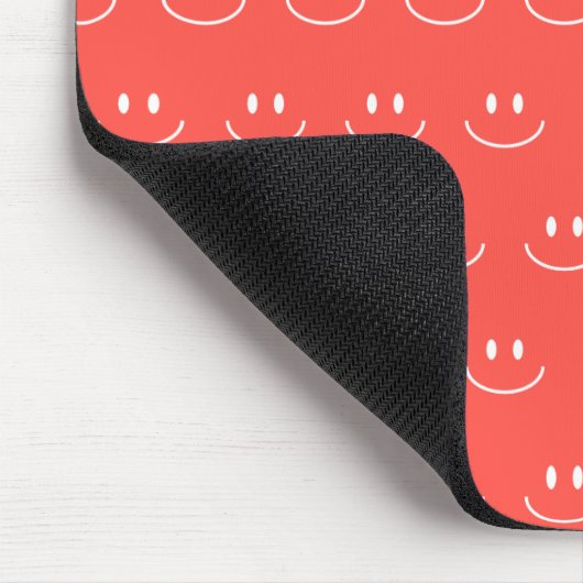 Red Smile Pattern Mouse Pad Mousepad (Ecke)