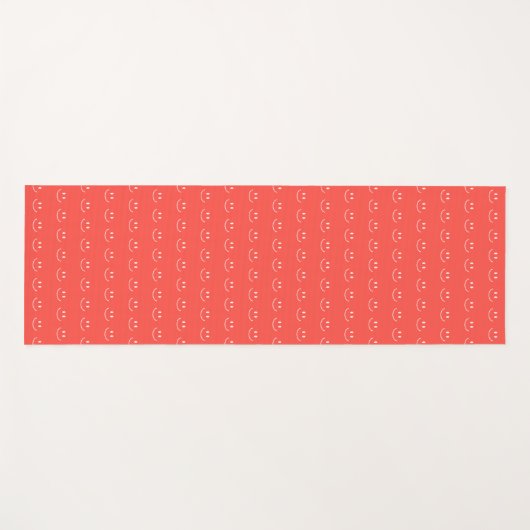 Red Smile Pattern Yogmata Yogamatte (Vorderseite (Horizontal))