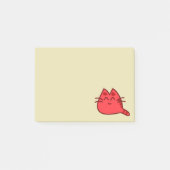 Red Smilly Kitty Cat Post-it Klebezettel (Vorderseite)