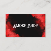 Red Smoke Shop Vape Business Card Visitenkarte (Vorderseite)