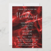 Red Smoke Wedding Einladung (Vorderseite)