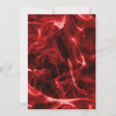 Red Smoke Wedding Einladung (Rückseite)