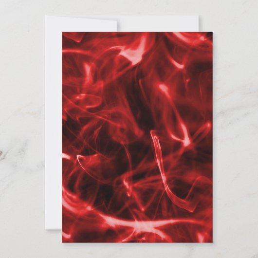 Red Smoke Wedding Einladung (Rückseite)