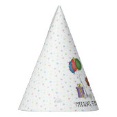 Red Smooth Coat Dackel Cartoon Dog - Geburtstag Partyhütchen (Links)