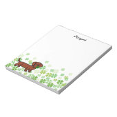 Red Smooth Dackel 2 Notizblock (Rotiert)