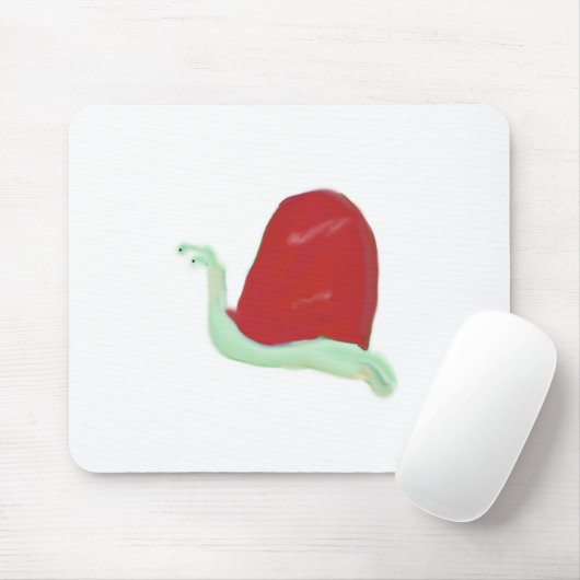 Red Snail Mouse Pad Mousepad (Mit Mouse)