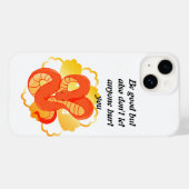 Red Snake on a Golden Blume" | Einzigartig und lux Case-Mate iPhone Hülle (Rückseite (Horizontal))