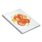 Red Snake on a Golden Blume" | Einzigartig und lux Notizblock (Rechte Seite)