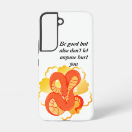 Red Snake on a Golden Blume" | Einzigartig und lux Samsung Galaxy Hülle