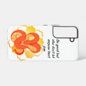 Red Snake on a Golden Blume" | Einzigartig und lux Samsung Galaxy Hülle (Rückseite (Horizontal))