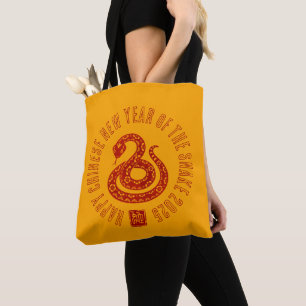 Red Snake Paper Cut-out-Stil TB Tasche