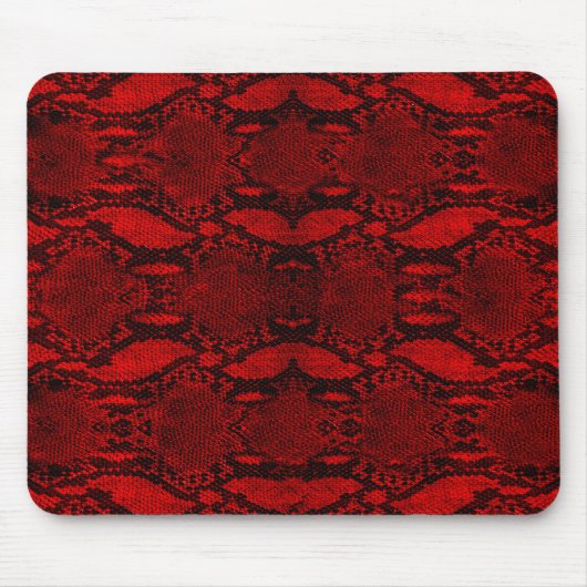 Red Snake Skin Print 2 Mousepad (Vorne)