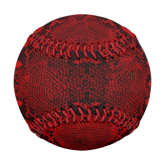 Red Snake Skin Print Baseball (Vorderseite)