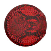 Red Snake Skin Print Baseball (Vorderseite Links)