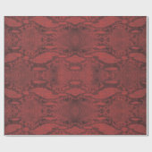Red Snake Skin Print Geschenkpapier (Flach)