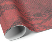 Red Snake Skin Print Geschenkpapier (Rolleneckpunkt)