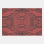 Red Snake Skin Print Geschenkpapier Set (Vorderseite 2)