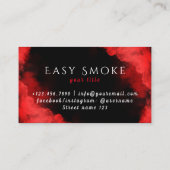 Red Snake Smoke Shop Vape Business Card Visitenkarte (Rückseite)
