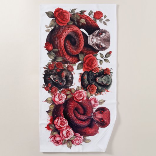 Red Snake Strandtuch (Vorderseite)